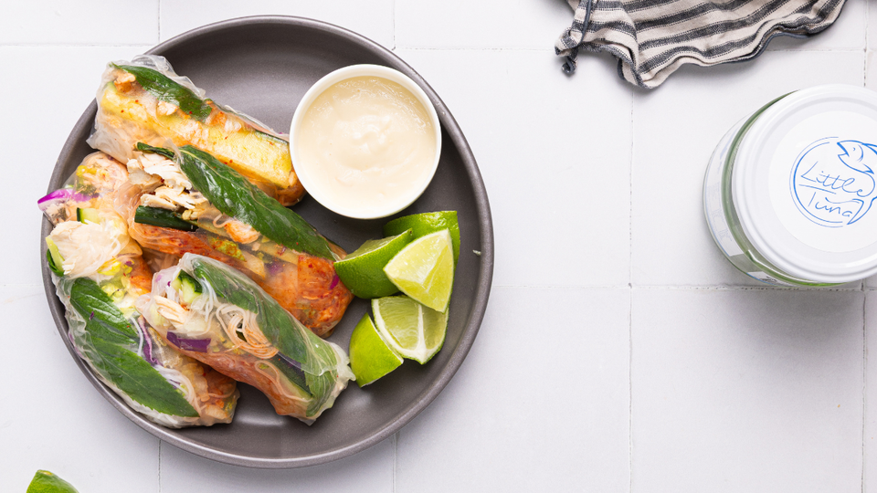 Tuna Rice Paper Tuna Rice Paper Rolls Recipe with Kimchi | Healthy Lunch – Little Tuna
